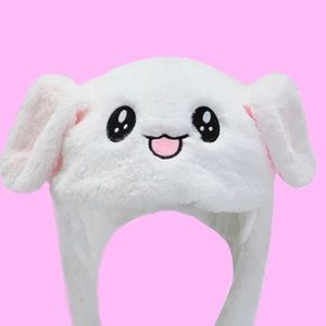 Plush White Bunny Hat